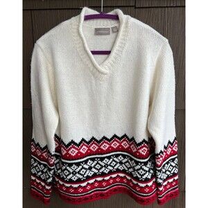 CROFT & BARROW Nordic Winter Sweater Size L (Bx 18)